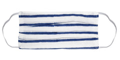 Kuber Industries Lining Print 100% Cotton 3-Layer Reusable Anti Pollution Mask (Pack of 3, White & Blue)- CTKTC46932