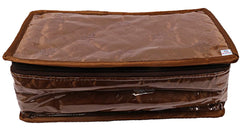 Heart Home Jewellery Box/Organizer with 6 Transparent Pouch & 1 Bangle/Watch Rod (Brown)
