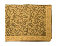 Kuber Industries Cotton 6 Seater Rectangular Dining Table Cover (Brown)