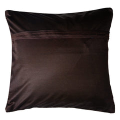 Kuber Industries Cushion Cover | Sofa Cushion Covers | Embossed Square Cushion Covers | Jute Cushion Covers | Flower Print Couch Cushion Covers | Set of 5 | 16 Inch | Brown