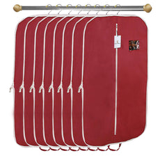 Kuber Industries 8 Pieces Foldable Non Woven Men's Coat Blazer Suit Cover (Maroon) -CTKTC41410