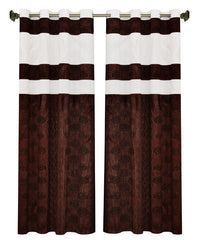 Kuber Industries Forest Printed Home Décor Door Curtain with 8 Eyelet, 7 ft- Pack of 2 (Brown & Cream)-Hs43Kubmart25608(Polyester_Multicolour)