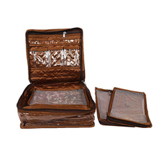 Heart Home Satin Locker Jewellery Kit Oragniser (Brown) - CTHH11291