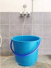 Kuber Industries Bucket for Bathroom|Unbreakable Plastic Bucket|Bucket 13Ltr (Blue)