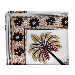 Kuber Industries Floral Print Polyester Dining Table Cover/Table Cloth for Home Decorative Luxurious 6 Seater, 60"x90" (Light Orange) 54KM4274