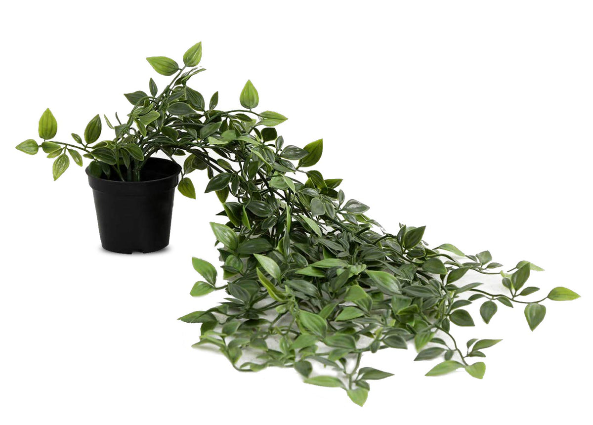Kuber Industries Artificial Vine Plantswith Plastic Pot (Green) (KUBQMART011602)