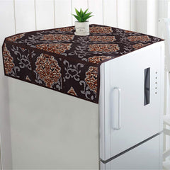 Kuber Industries Floral Design Cotton Fridge Top Cover 38"X21" (Blue), Ctktc13805, Standard- 1 Unit