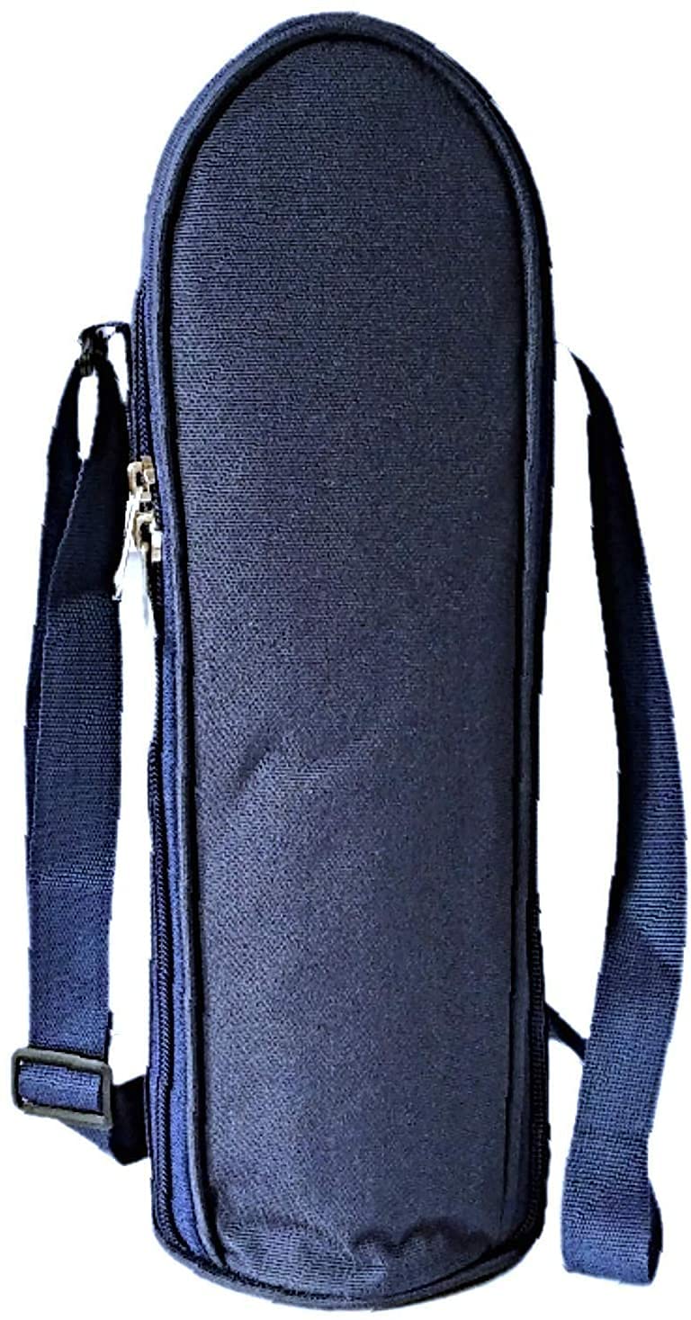 Kuber Industries 2 Pieces Canvas Waterproof Water Bottle Cover with Adjustable Shoulder Handle & Zipper Closure (Blue) -CTKTC039120