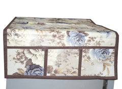 Kuber Industries Cotton Fridge Top Cover - Cream