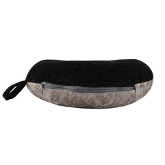 Kuber Industries 2 Pieces Unisex U-Shaped 100 Percent Pure Memory Foam Soft Cushions Neck Rest Pillow for Travel, Car, Train, Flight, Bus (Black & Grey)-CTKTC39214