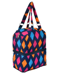 Kuber Industries Navajo Pattern Multiuses Hand Bag: Tote Bag: Travel Toiletry Bag for Women/Girls- Pack of 2 (Blue)-50KM01149