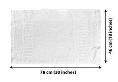 Heart Home Medium Size Cotton Face Towel, 30"x18"- Pack of 3 (White) -HS43HEARTH26623