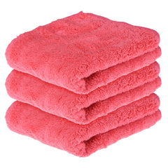 Kuber Industries Cleaning Towel | Reusable Cleaning Cloths for Kitchen | Duster Towel for Home Cleaning | 350 GSM Cleaning Cloth Towel for Car | Bike | 30x60 | Pack of 3 | Dark Pink
