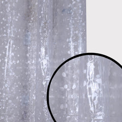 Kuber Industries Stone Print Stain-Resistant & Waterproof PVC AC Curtain for Home, Office, Restaurant 7 Feet with 6 Grommets Pack of 2 (Transparent)