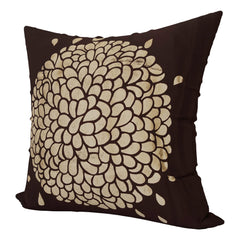 Kuber Industries Cushion Cover | Sofa Cushion Covers | Square Cushion Covers | Velvet Cushion Covers | Gold Print Couch Cushion Covers | Set of 5 | 16 Inch | Brown