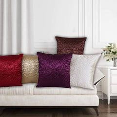 Kuber Industries Flower Print Cushion Cover|Ractangle Cushion Covers|Sofa Cushion Covers|Cushion Covers 16 inch x 16 inch|Cushion Cover Set of 5 (Multicolor)