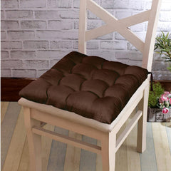 Kuber Industries Chair Pad|Chair Cushion Pad|Chair Cushion Square Chair Pad/Cushion|Quilted Microfiber Fabric|Soft & Comfortable Sitting|Pack of 2 (Brown)