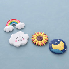 Kuber Industries Cute Sky Shape Fridge Magnets|Home Décor|Best Souvenir Gift|Pack of 4|Multi|