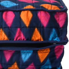 Heart Home Navajo Printed Cotton Cloth Organizer For Undergarments Lingerie Innerwear Socks Dipper With 2 Tranasparent Compartment (Green)-50HH01820