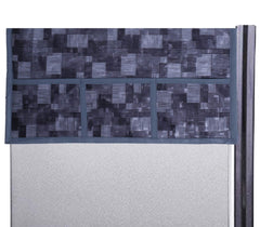 Kuber Industries Flower Design 3 Pieces PVC Fridge Mats,2 Piece Handle Cover and 3D Checkered Design 1 Piece Fridge Top Cover (Grey) - CTKTC39810