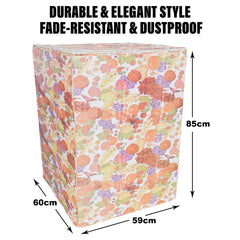 Heart Home Washing Machine Cover | Fruit Print Washing Machine Cover | PVC | Top Load Fully-Automatic Washing Machine Cover | Multi