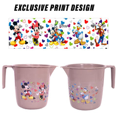 Heart Home Disney Team Bathroom Mug | Plastic Bath Mug for Bathroom | Mug for Bathroom | Mug for Toilet | Washroom Jug | 111 Bath Mug | 1 LTR | Pack of 5 | Multi