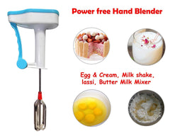 Fun Homes Power-Free Hand Blender And Beater In Kitchen Appliances With High Speed Operation (Egg And Cream; Milkshake; Soup; Lassi; Butter Milk Maker) (Orange) (Model Number: HS_36_FUNHOMES018971)