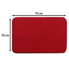 Heart Home Microfiber Reversible Dish Drying Mat with Absorbent Parity for Kitchen 27"x 19",Pack of 2 (Red)