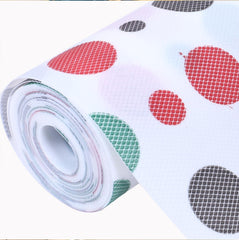 Heart Home Shelf Liner | EVA Kitchen Cabinet Shelf Mat | Anti-Slip Bathroom Mat | Fridge Mat | Table Mat | Multi Dot Print Wardrobe Mat | 3 Meter | Pack of 2 | White