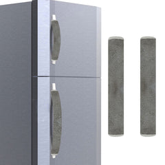 Heart Home PVC Floral Print Fridge Handle Cover/Refrigerator Handle Cover for Home & Kitchen Pack of 2 (Silver) 52HH3977