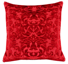 Heart Home Decorative Velvet Throw Pillows Covers for Couch Bed Sofa, Soild Soft Cushion Case, 24x24 Inches (Maroon)