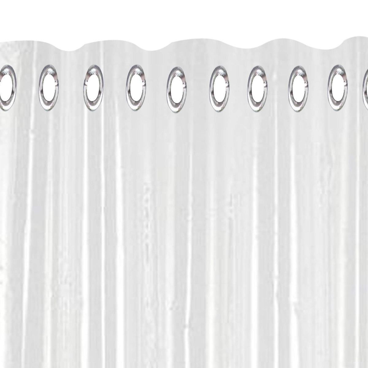 Kuber Industries PVC 2 Pieces Eyelet 30 MM AC Curtain 7 Feet (Transparent) - CTKTC5682, Standard
