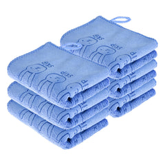 Heart Home Cleaning Towel | Reusable Cleaning Towel for Baby | Duster Towel for Home Cleaning | Skip Cleaning Cloth Towel with Hanging Loop | 30x40 | Pack of 6 | Blue