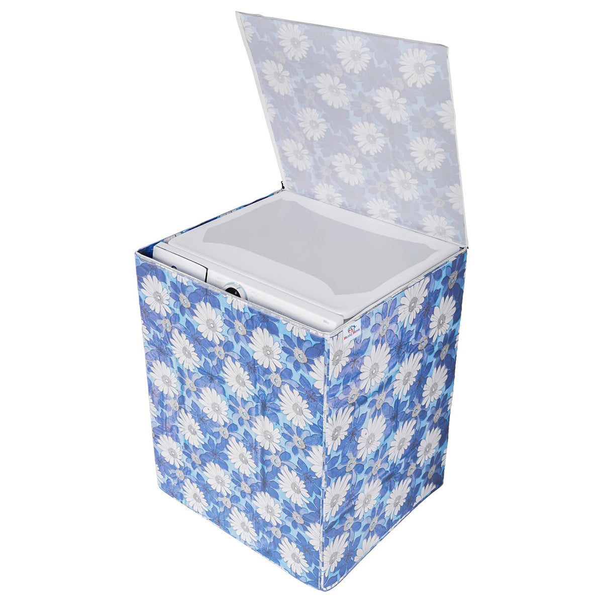 Heart Home Washing Machine Cover | Sun Flower Print Washing Machine Cover | PVC Top Load Fully-Automatic Washing Machine Cover | Blue