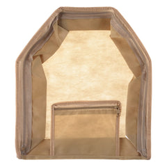 Kuber Industries Blouse Cover | Non Woven Foldable Wardrobe Organizer For Woman | Cloth Organizer Top Transparent & One Small Pocket | Pack of 6 | Cream