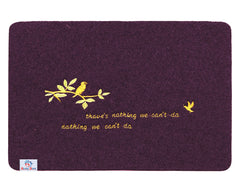 Heart Home Microfiber Door Mat for Porch/Kitchen/Bathroom/Laundry Room,Pack of 4 (Purple) 54HH3987.