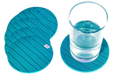 Heart Home Soft EVA Foam Set of 12 Pcs Non Slip Heat Insulation Coasters for Tea Coffee Cups Mugs Beer Cans Bar Glass (Green)-HS_38_HEARTH21363, Standard
