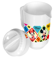 Heart Home Mickey Minnie Print Unbreakable Plastic Water Jug with Lid for Home, Kitchen, Office 2 Liter (White)