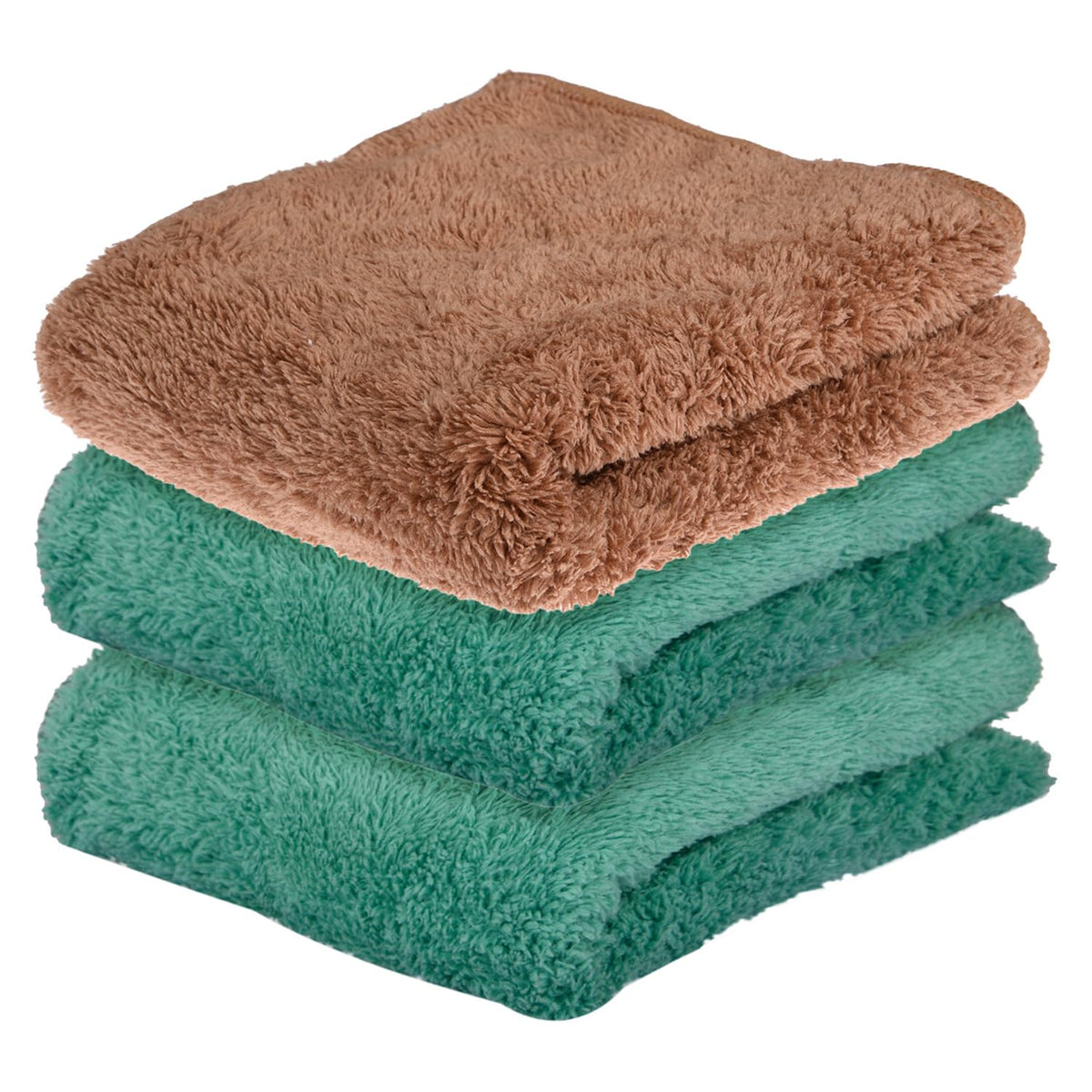 Kuber Industries Cleaning Towel | Reusable Cleaning Cloths for Kitchen | Duster Towel for Home Cleaning | 350 GSM Cleaning Cloth Towel for Car | Bike | 30x60 | Pack of 3 | Multi