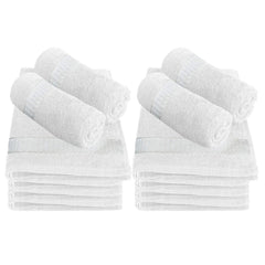 Kuber Industries Cotton 400 GSM 12 Pieces Face Towel 14x21” Set (White) -CTKTC8614, Standard (CTKTC08614)