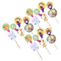 Kuber Industries Cupcake Toppers | Cardboard Cupcake Picks |Decorations Supplies for Farewell | Birthday Party | Theme Cupcake Topper | 21 Pieces | DT-2099 | Multicolor
