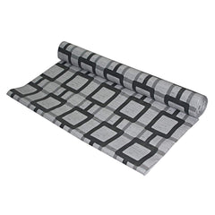 Kuber Industries Checkered Design PVC Wardrobe Kitchen Drawer Cupboard Cabinet Shelf Mat, Shelf Liner 5 Mtr (Grey) - CTKTC040172
