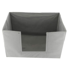 Kuber Industries Large Capacity Space Saver Closet, Stackable and Foldable Saree, Clothes Storage Bag, Non -Woven Rectangle Cloth Saree Stacker Wardrobe Organizer (Grey) - CTKTC039106