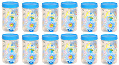 Kuber Industries 12 Piece Plastic Container Set, 1100ml, Blue
