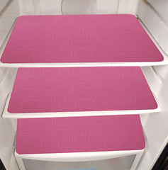 Kuber Industries Checkered Design PVC 6 Pieces Refrigerator Drawer Mats (Pink), CTKTC13677, (Model: CTKTC013677)