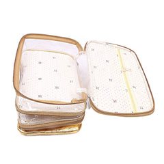 Kuber Industries Laminated Transparent PVC Make Up Kit Cum Jewellery Kit (Silver)-CTKTC21151