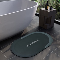 Heart Home Bathroom mat|Bathroom mat Super Absorbent Floor mat|Anti-Skid Bathroom mat|Memory Foam Bathroom Rug Mat|Pack of 2 (Green)