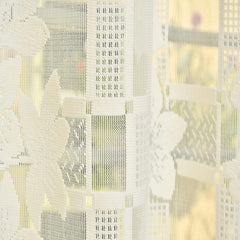 Kuber Industries Flower Print 7 Feet Cotton Door Curtain for Living Room, Bed Room, Kids Room with 8 Eyelets (Cream)-50KM01052
