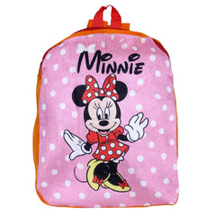 Kuber Industries Disney Minnie School Bag | Velvet Kids School Bags | Student Bookbag | School Bag for Girls & Boys | School Backpack for Kids | 2 Compartments | Orange