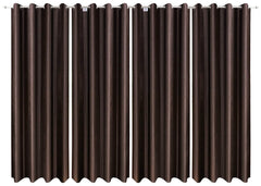 Heart Home Plain 4 Pieces Room Darkening Door Curtain, 7 Feet (Brown), Standard, HS_37_HEARTH020665
